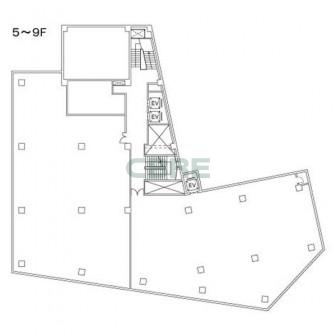 5階〜9階 平面図