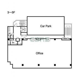3階〜5階 平面図