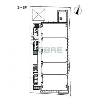 3階〜6階 平面図