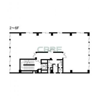 2階〜6階 平面図