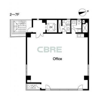 2階〜7階 平面図