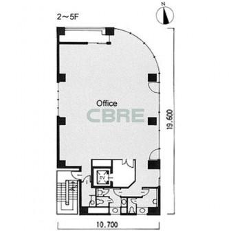 2階〜5階 平面図