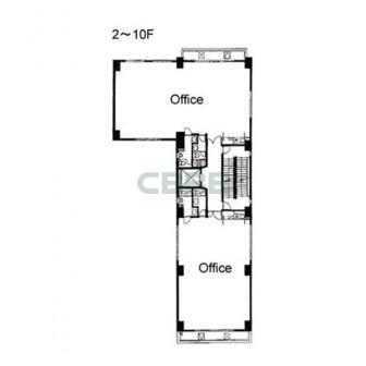 2階〜10階 平面図