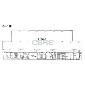 8階〜11階 平面図
