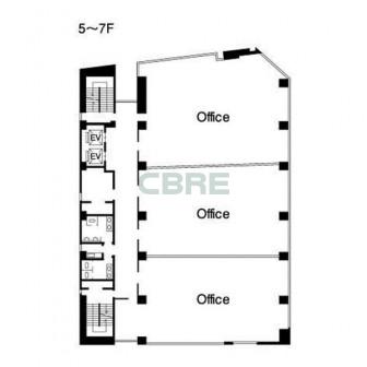 5階〜7階 平面図