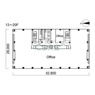 13階〜20階 平面図