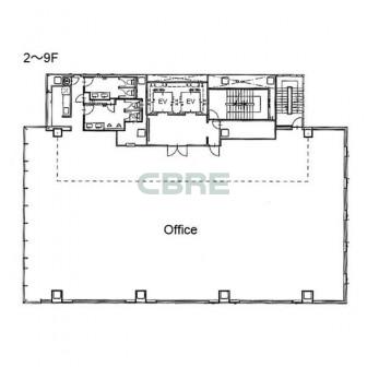 2階〜8階 平面図
