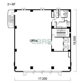 2階〜6階 平面図
