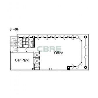8階〜9階 平面図