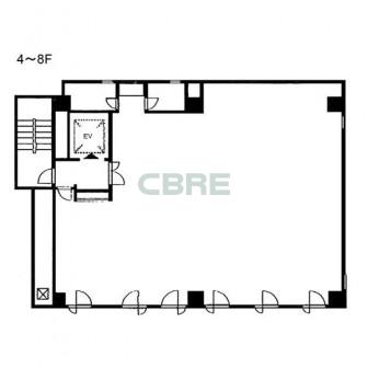 4階〜7階 平面図