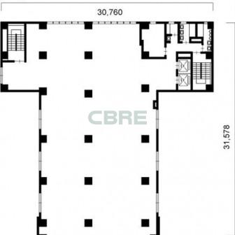 3階〜8階 平面図