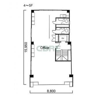 4階〜5階 平面図