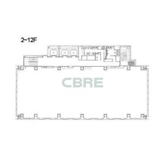 2階〜12階 平面図