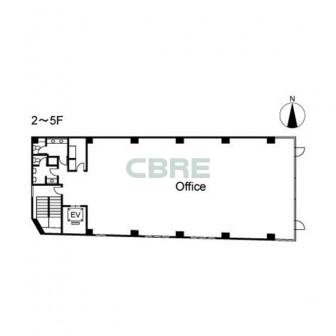 2階〜5階 平面図