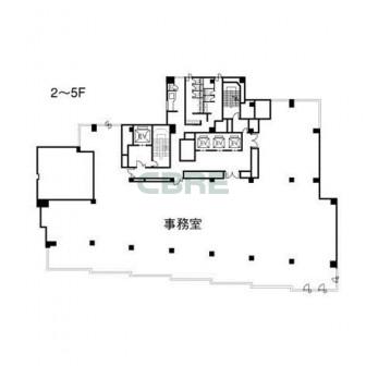 2階〜5階 平面図