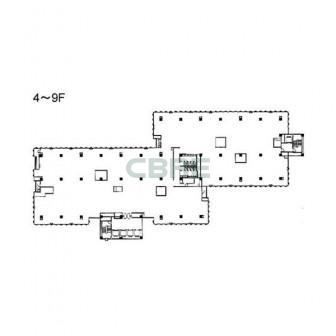 4階〜9階 平面図