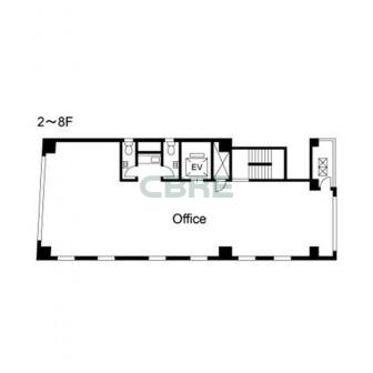2階〜8階 平面図