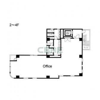 2階〜4階 平面図