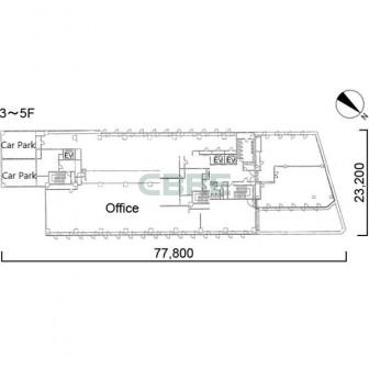 3階〜5階 平面図
