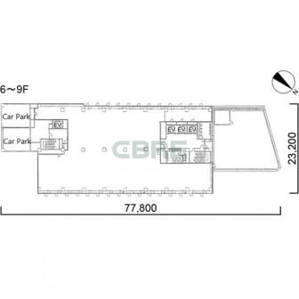 6階〜9階 平面図