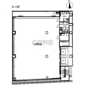 5階〜9階 平面図
