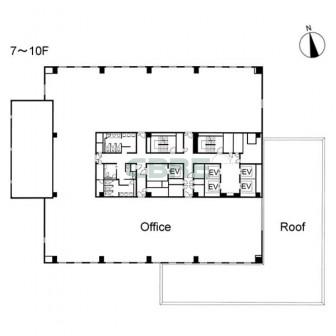7階〜10階 平面図
