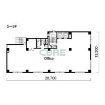 5階〜9階 平面図