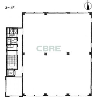 3階〜4階 平面図