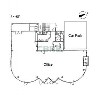 3階〜5階 平面図
