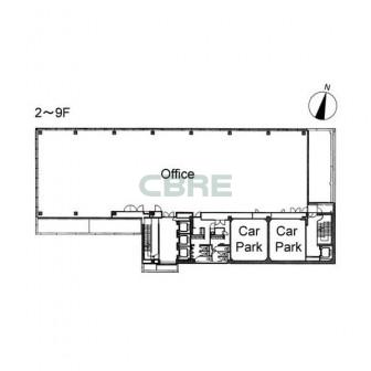 2階〜9階 平面図