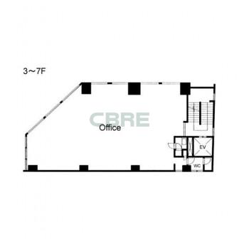 3階〜7階 平面図