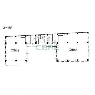 3階〜5階 平面図