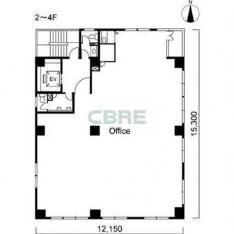 2階〜4階 平面図