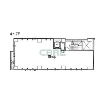 4階〜7階 平面図