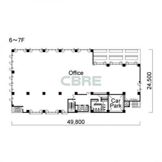 6階〜7階 平面図