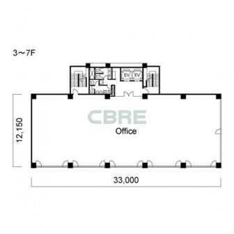 3階〜7階 平面図
