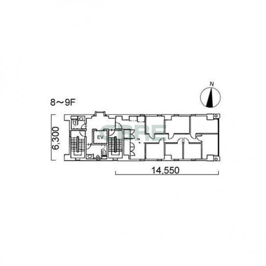 8階〜9階 平面図