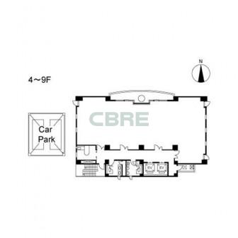 4階〜9階 平面図