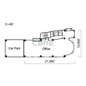 2階〜6階 平面図