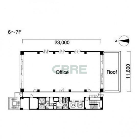 6階〜7階 平面図