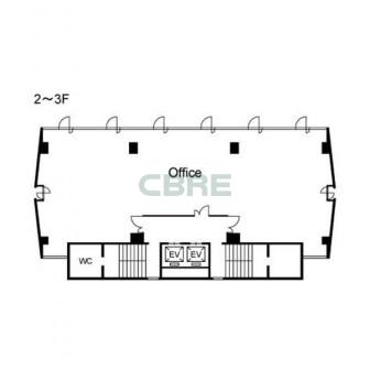 2階〜3階 平面図