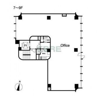 7階〜9階 平面図