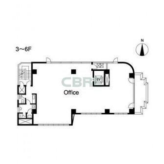 3階〜6階 平面図