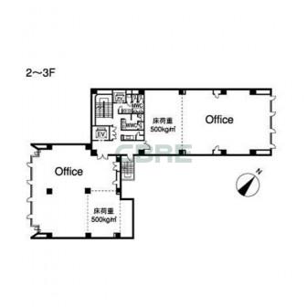2階〜3階 平面図