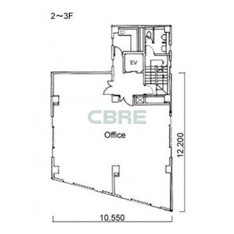 2階〜3階 平面図