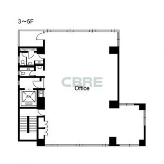 3階〜5階 平面図