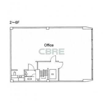 2階〜6階 平面図