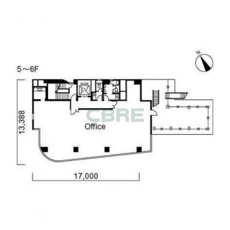5階〜6階 平面図