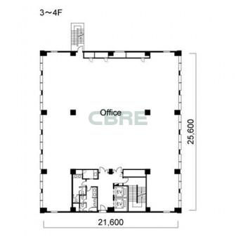 3階〜4階 平面図