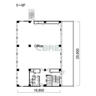 5階〜6階 平面図